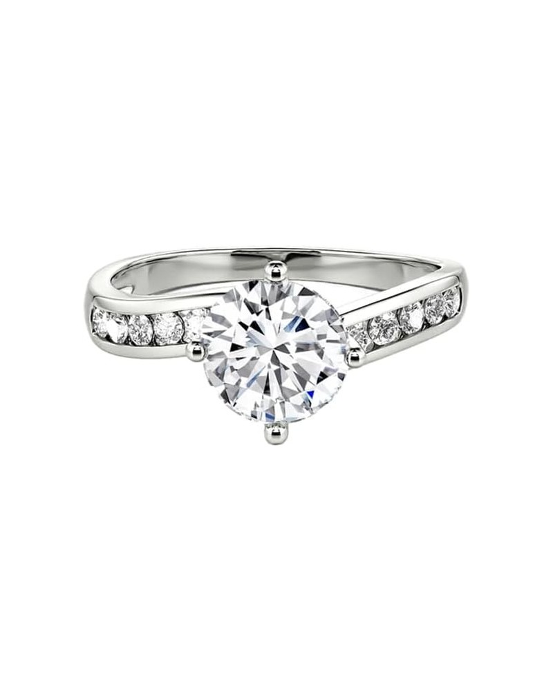 Moissanite Engagement Rings for Women 925 Sterling Silver Promise Ring Personalized Ring Free Engraving style 4 $81.40 Rings