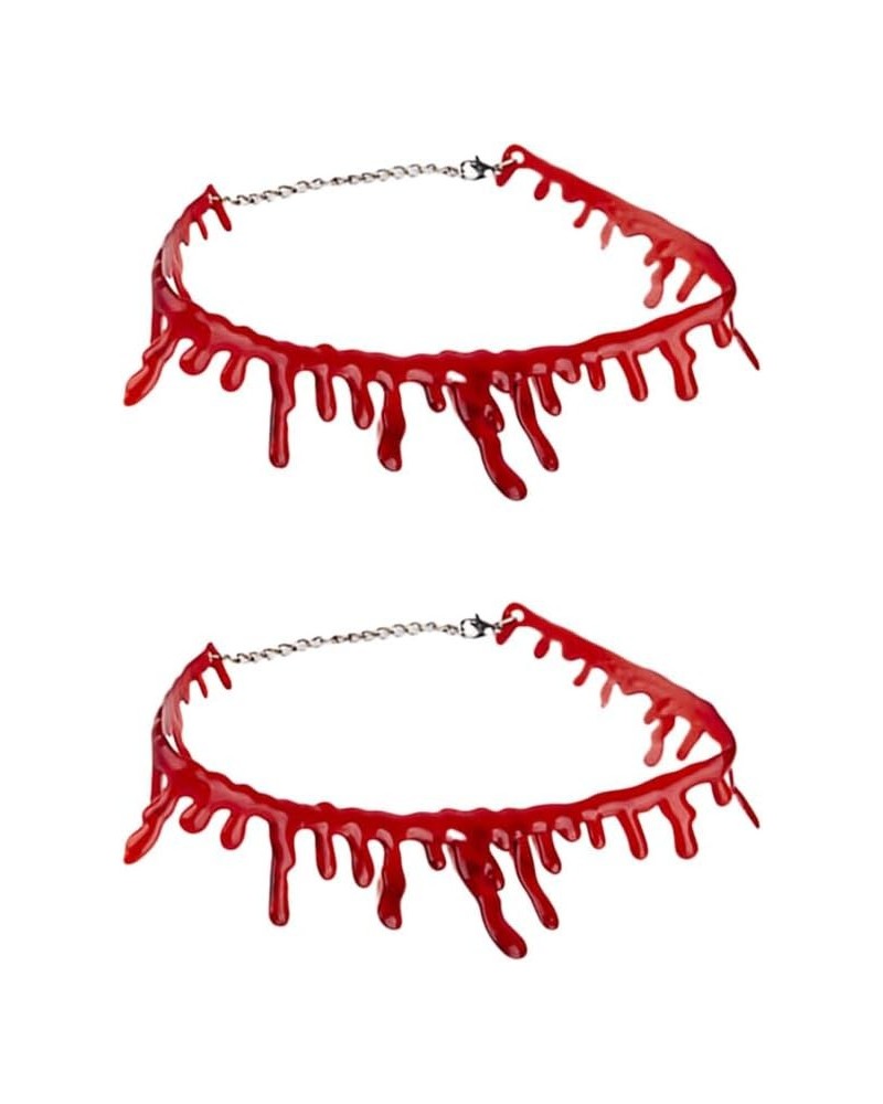 Dripping Blood Halloween Choker Necklace Costume Necklaces for Women Girls Horror Blood Drip Chokers Necklace Halloween Cospl...