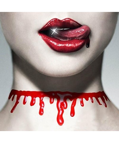 Dripping Blood Halloween Choker Necklace Costume Necklaces for Women Girls Horror Blood Drip Chokers Necklace Halloween Cospl...