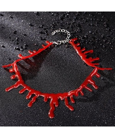 Dripping Blood Halloween Choker Necklace Costume Necklaces for Women Girls Horror Blood Drip Chokers Necklace Halloween Cospl...