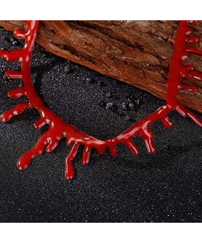 Dripping Blood Halloween Choker Necklace Costume Necklaces for Women Girls Horror Blood Drip Chokers Necklace Halloween Cospl...