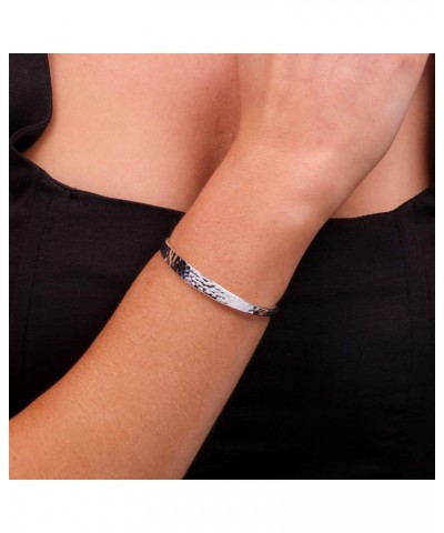 Womens Hammered Bangle 925 Sterling Silver Bangle Bracelet for Ladies and Girls $39.48 Bracelets