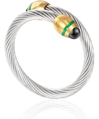 Cable Ring, a Cuff Pearl Ring Designed to Fit Finger Circumference Between 70mm-90mm A-GOLD $10.63 Rings