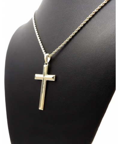 New Holy Cross Pendant Box, Rope, Cuban Chain Fashion Hip Hop Necklace XSP800 (24, Gold/Rope Chain) $9.88 Necklaces