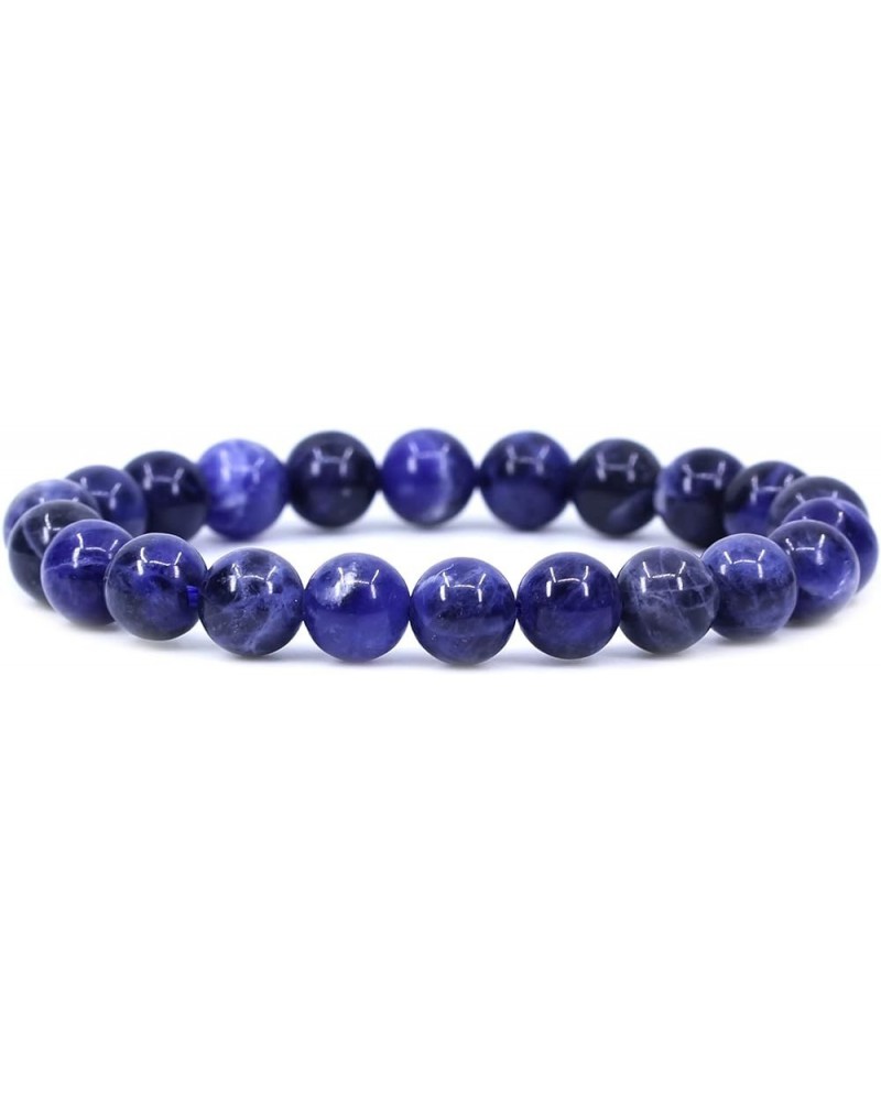 Gem Semi Precious Gemstones 8mm Round Beads Crystal Stretch Bracelet 7 Inch Unisex Blue Sodalite $6.62 Bracelets