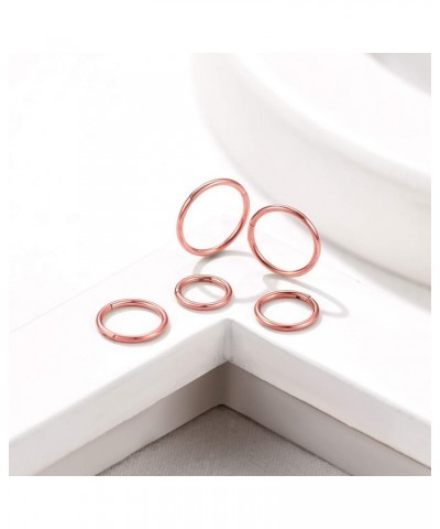 Nose Rings for Men Women Surgical Stainless Steel Body Piercing jewelry Tiny Wrap Hoop Hinged 18G 20G Lip Earring Nostril Nos...