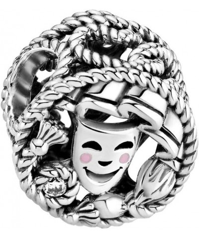 Bellestory Comedy & Tragedy Drama Masks Charm Authentic 925 Sterling Silver Theatre Bead for Women European Bracelet Necklace...