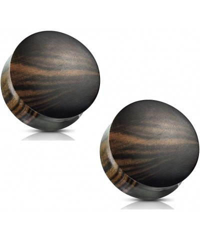 Striped Ebony Wood Convex Saddle Plug Gauges, Sold as a Pair 4mm (6GA) $9.03 Body Jewelry