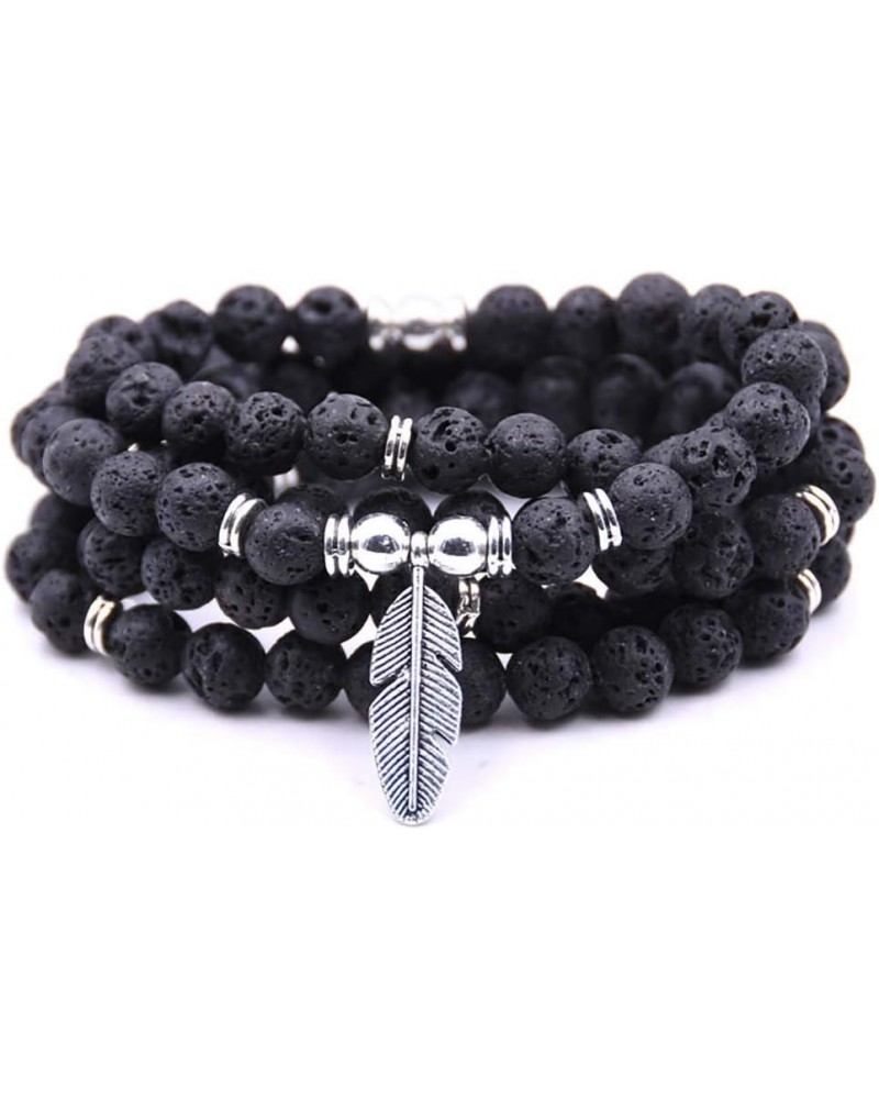 108 Bead Japa Mala Meditation Bracelet Necklace for Men or Womens Yoga Jewelry Black $10.59 Bracelets