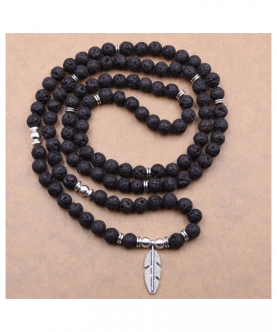 108 Bead Japa Mala Meditation Bracelet Necklace for Men or Womens Yoga Jewelry Black $10.59 Bracelets