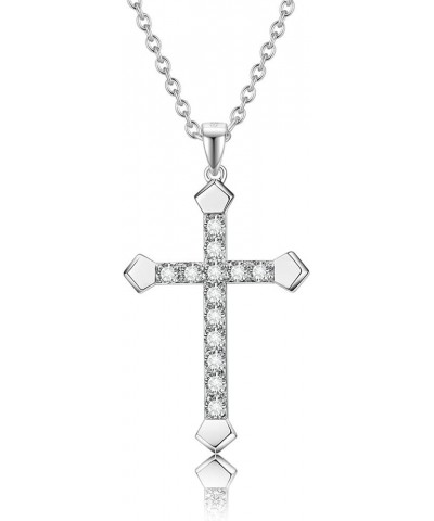 Cross Necklace for Women, Dainty 14K Gold Silver Plated Cross Pendants for Women, Cross Chain, Crystal Cross Necklace for Gir...