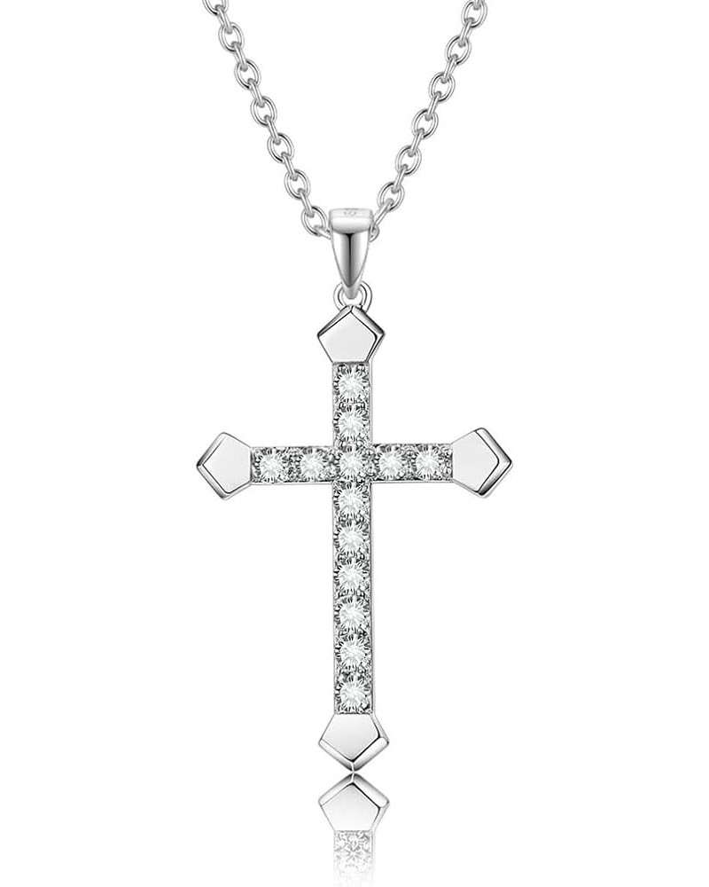 Cross Necklace for Women, Dainty 14K Gold Silver Plated Cross Pendants for Women, Cross Chain, Crystal Cross Necklace for Gir...