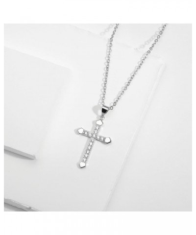 Cross Necklace for Women, Dainty 14K Gold Silver Plated Cross Pendants for Women, Cross Chain, Crystal Cross Necklace for Gir...