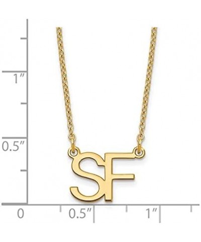 Two Letter Initial Necklace in Gold or Sterling Silver - White - Yellow - Rose Gold - 925 Sterling Silver - 16", 18", or 20" ...