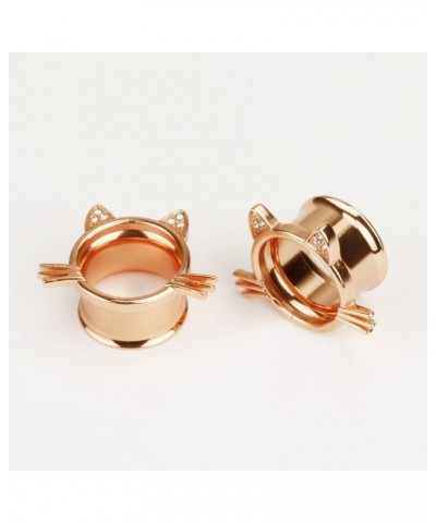 Cute Kitten Cat Ear Plugs Tunnels Gauges Stretcher Piercings 3 Pairs 2G-25mm 3 Pairs of Gauge:2g(6mm) $10.07 Body Jewelry