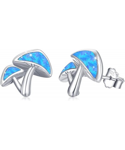 Mushroom Earrings Hypoallergenic 925 Sterling Silver Mushroom Stud Earrings Cute Mushroom Jewelry Gifts For Girls Women Teens...