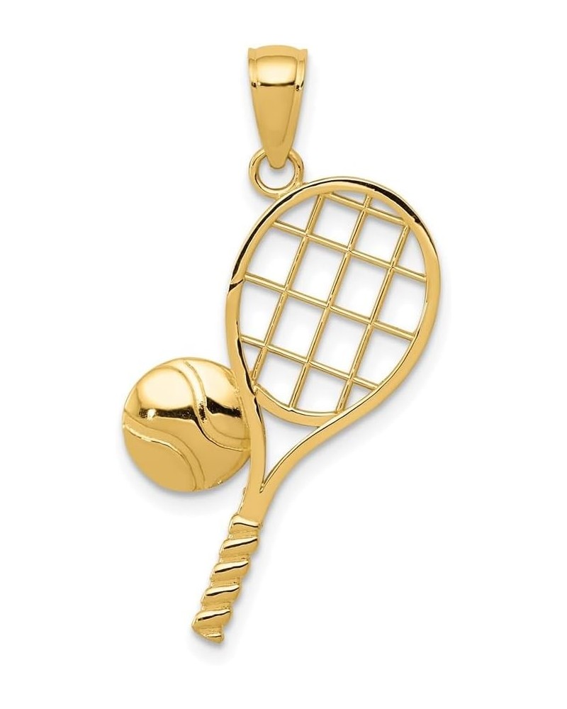 10k Diamond-Cut Tennis Racquet Charm $41.98 Bracelets