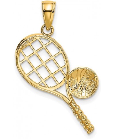 10k Diamond-Cut Tennis Racquet Charm $41.98 Bracelets