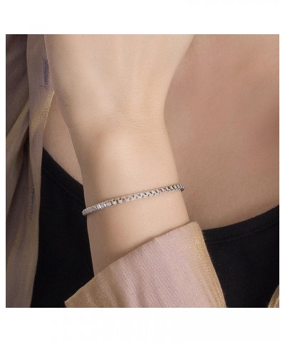 925 Sterling Silver Bracelet Men Women Teen Boy Girls 3MM Square Rolo Link Round Box Chain 6.3" 6.7" 7" 7.5" 8" 8.5" 9" Bangl...