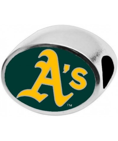 MLB Bead Fits Pandora Style Bracelets Oakland Athletics $18.85 Bracelets