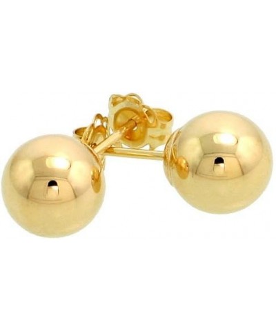 14k Yellow Gold 7mm Ball Earrings Studs $41.37 Earrings