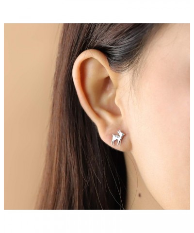 Jewelry Sterling Silver Deer Fawn Stud Earrings $12.22 Earrings