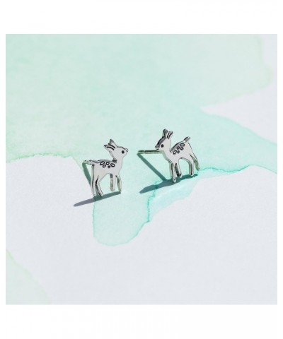 Jewelry Sterling Silver Deer Fawn Stud Earrings $12.22 Earrings