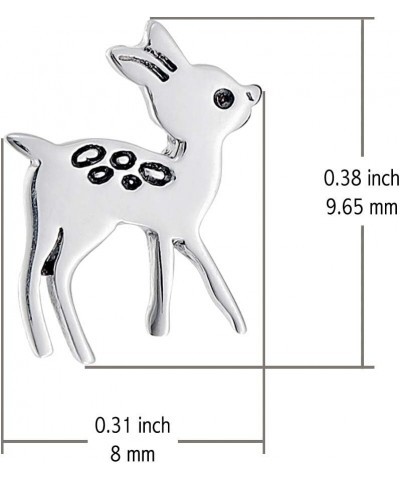 Jewelry Sterling Silver Deer Fawn Stud Earrings $12.22 Earrings