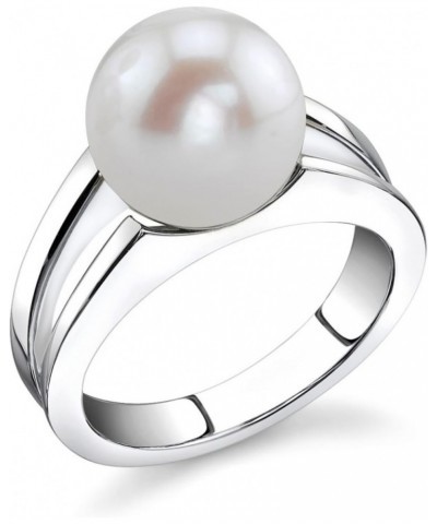 10-11mm Genuine White Freshwater Cultured Pearl Kasandra Ring for Women $73.14 Rings