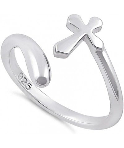 Sterling Silver wrap Around Passion Cross Paddle Ring (Size 4-13) $8.78 Rings