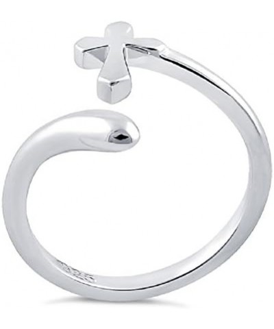 Sterling Silver wrap Around Passion Cross Paddle Ring (Size 4-13) $8.78 Rings