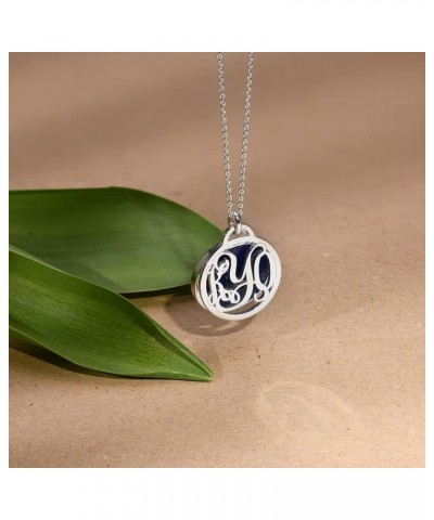 Personalized Monogram Necklace With Semi-Precious Stone - Sterling Silver 0.925, Gold & Rose Gold Plating, Vermeil - Jewelry ...