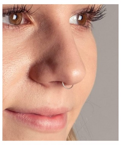 Double Nose Ring for Single Piercing Double Hoop Nose Ring for Single Piercing Double Nose Ring Hoop Double Loop Nose Ring Sp...