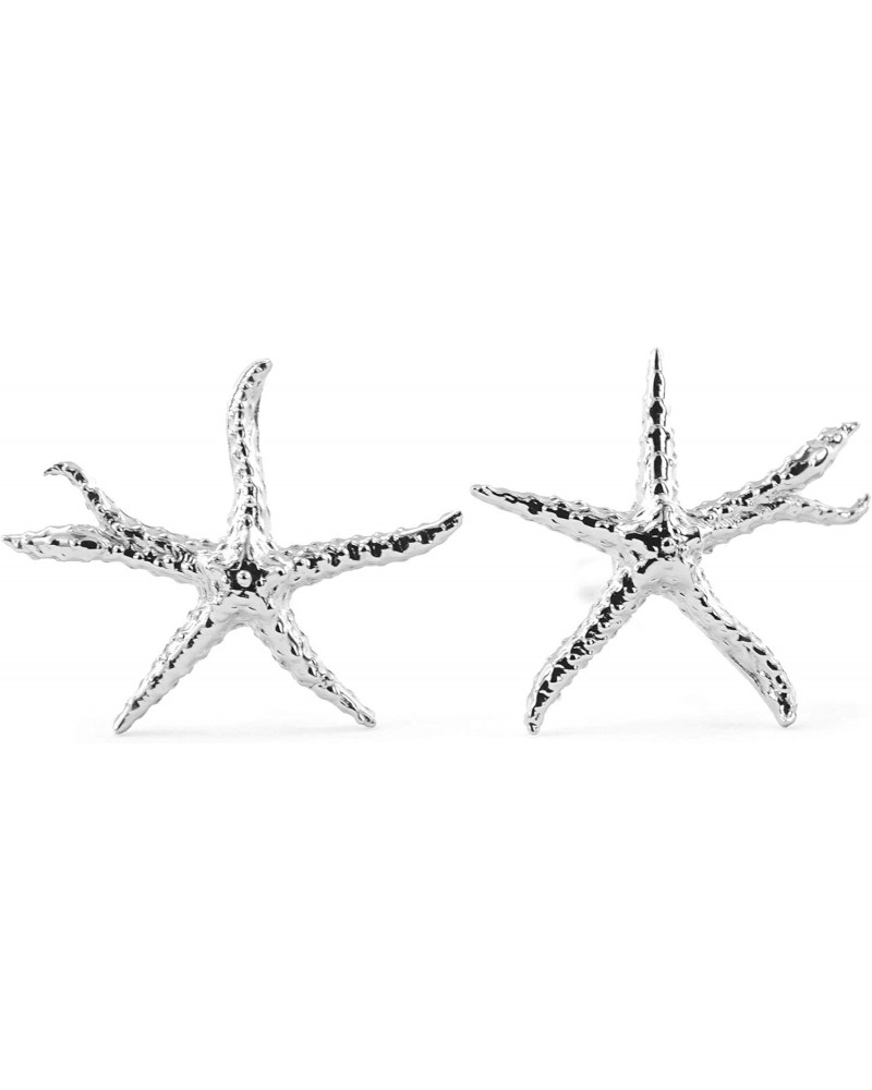 925 Sterling Silver Fine Stud Earrings, Mini Fork-arm Starfish Earrings(8mm) Ocean Collections For Girls, Teen, and Women $11...