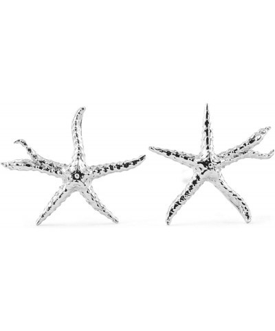 925 Sterling Silver Fine Stud Earrings, Mini Fork-arm Starfish Earrings(8mm) Ocean Collections For Girls, Teen, and Women $11...