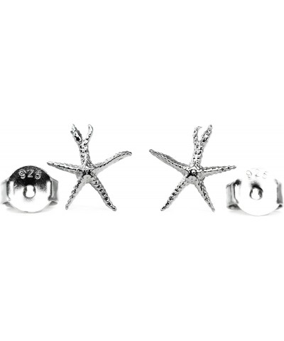 925 Sterling Silver Fine Stud Earrings, Mini Fork-arm Starfish Earrings(8mm) Ocean Collections For Girls, Teen, and Women $11...