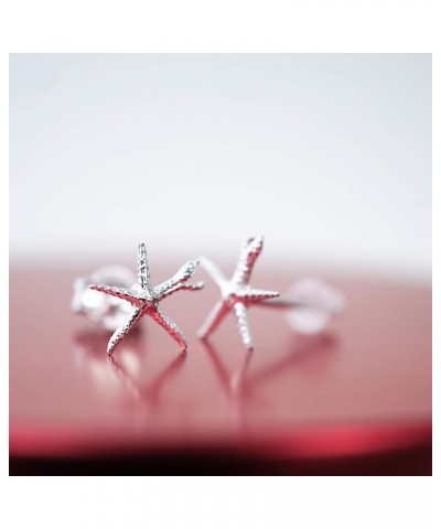 925 Sterling Silver Fine Stud Earrings, Mini Fork-arm Starfish Earrings(8mm) Ocean Collections For Girls, Teen, and Women $11...