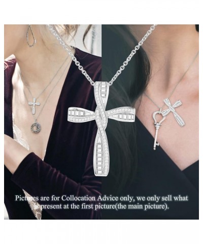 Premium Cross Necklace for Women 18k Gold Plated Vermeil, Trendy Jesus Gold Cross Pendant Chain for Girls 5A Cubic Zircon,Y2K...