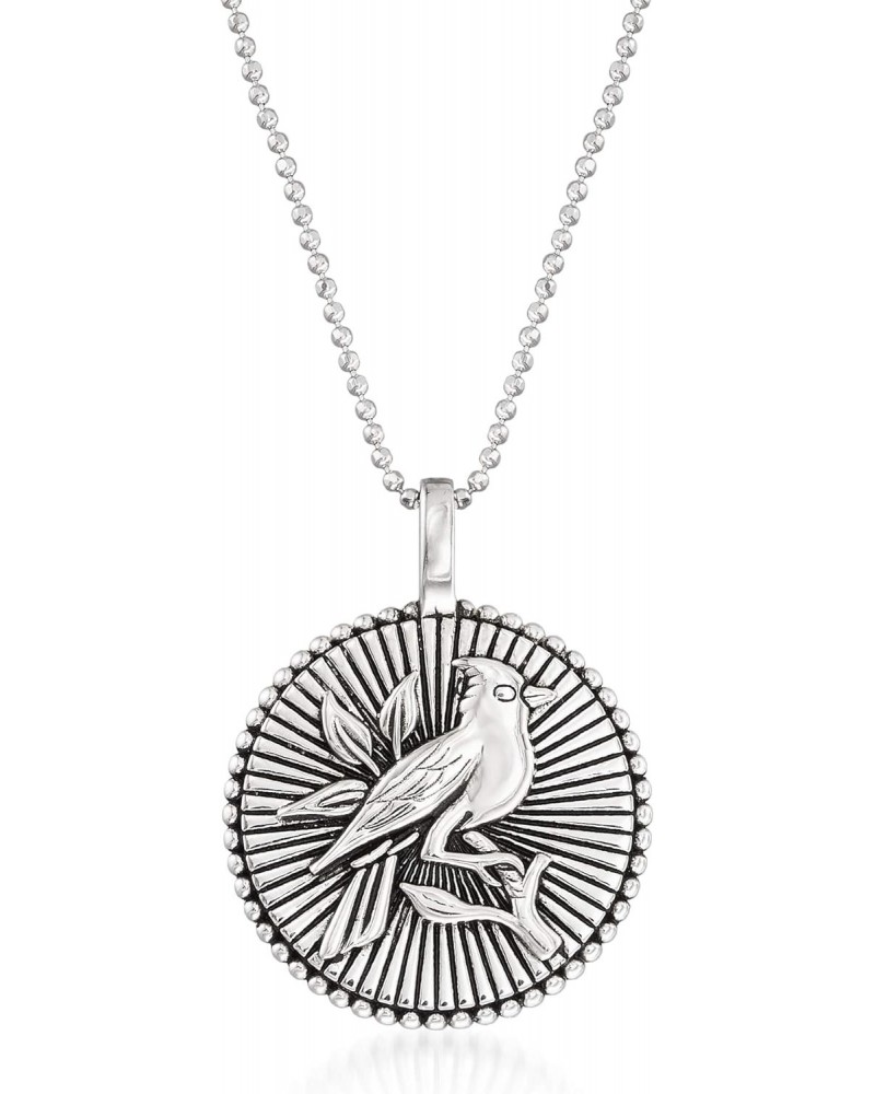 Sterling Silver Cardinal Disc Pendant Necklace. 18 inches $33.30 Necklaces