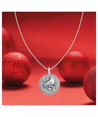 Sterling Silver Cardinal Disc Pendant Necklace. 18 inches $33.30 Necklaces