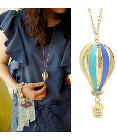 Boho Choker Y-Necklaces Fashion Balloon Necklace Aureate Pendant Long Drip Jewelry Air Colorful Necklaces Pendants Chain Jewe...