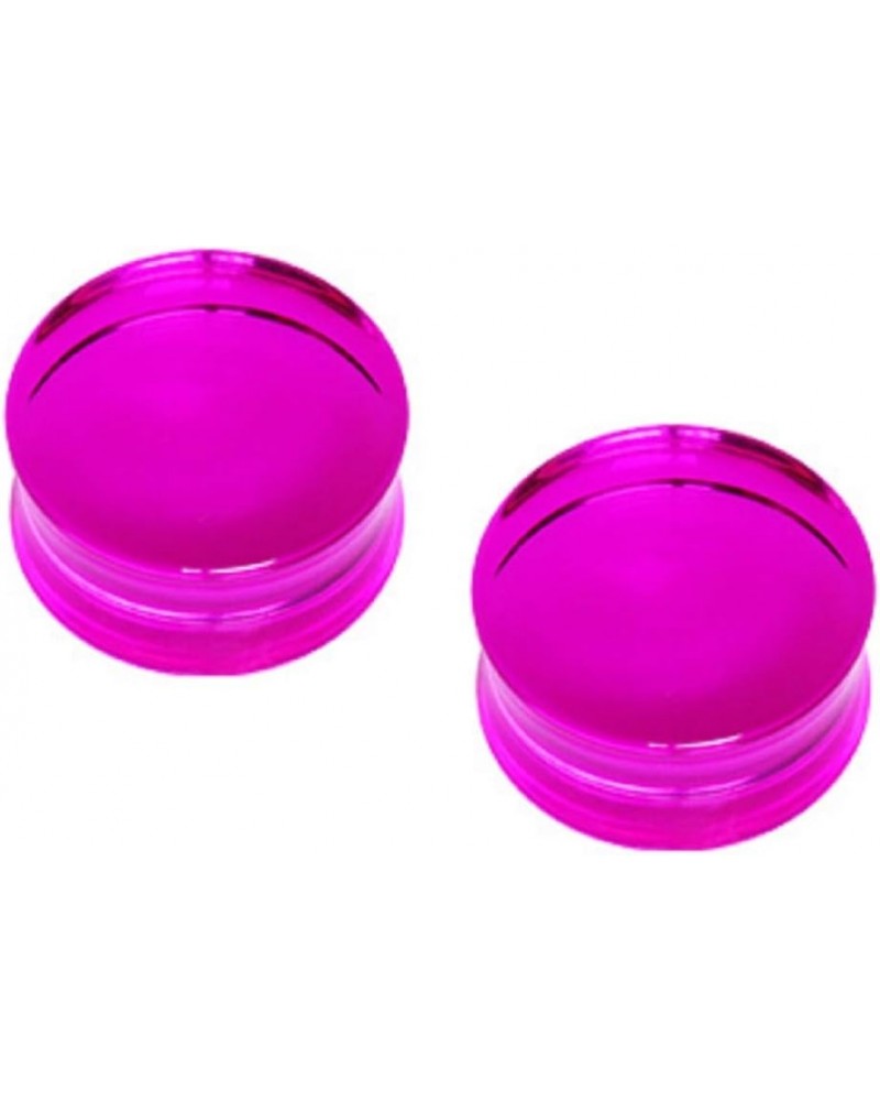 Purple UV Acrylic Transparent Double Flared Saddle Plug Gauges, Sold as a Pair 19mm (3/4") $9.86 Body Jewelry