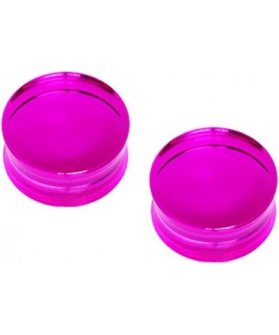 Purple UV Acrylic Transparent Double Flared Saddle Plug Gauges, Sold as a Pair 19mm (3/4") $9.86 Body Jewelry