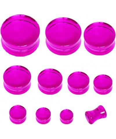 Purple UV Acrylic Transparent Double Flared Saddle Plug Gauges, Sold as a Pair 19mm (3/4") $9.86 Body Jewelry