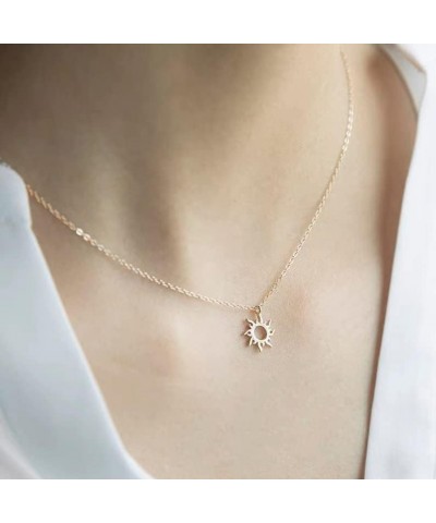 Simple Gold Necklace Cute Tiny 14k Gold Plated Choker Necklaces Hollow Necklace for Women Dainty Gold Necklaces Minimalist Tr...