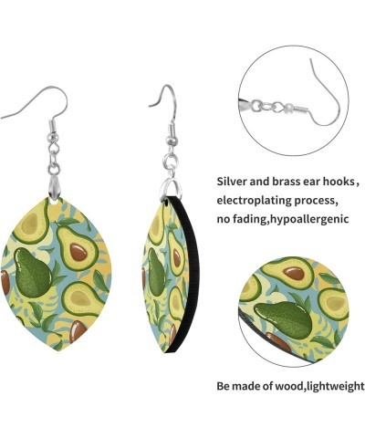 Fashion Copper Plated Silver Earring Wood Drop/Leaf Lightweight Earrings Leaf(2.9x1.2in) Multi 9 $6.75 Earrings