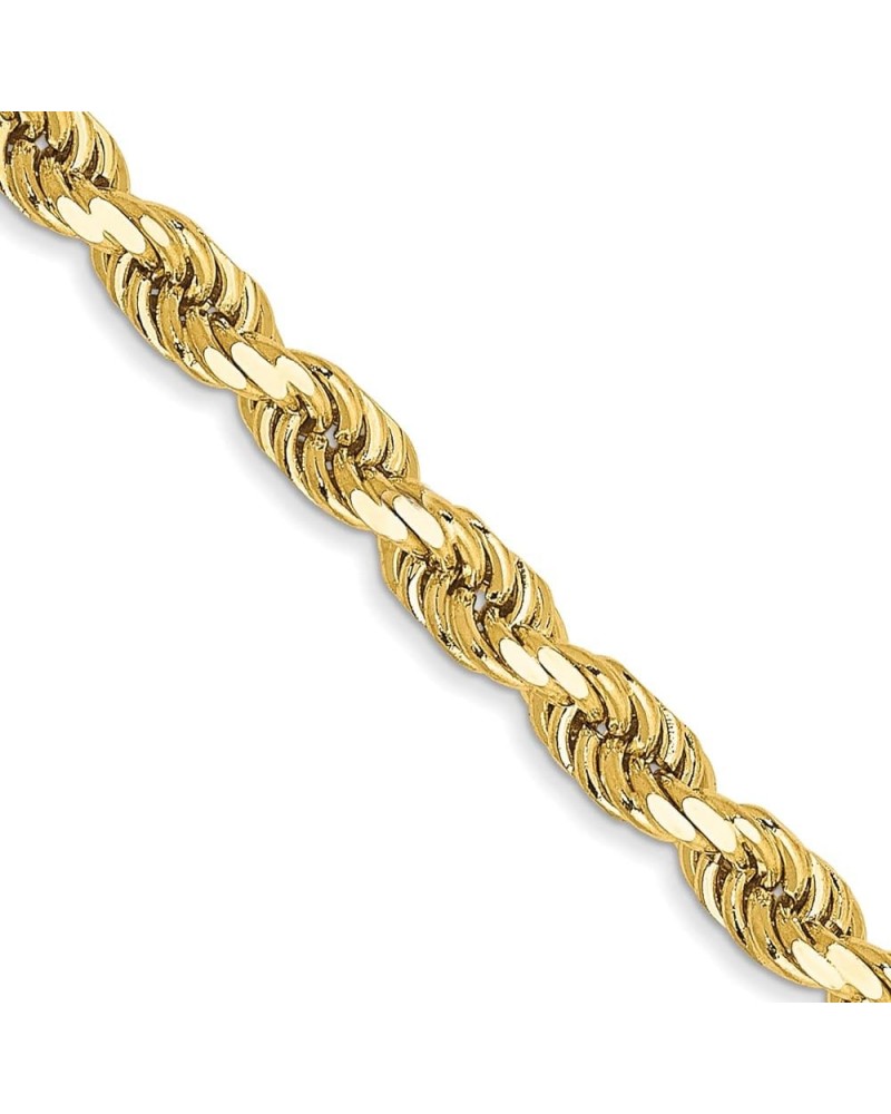 10k Yellow Gold 3.5mm Semi-solid Diamond Cut Rope Chain -16.0" 18.0" 20.0" 22.0" 24.0 20.0 Inches $150.04 Necklaces