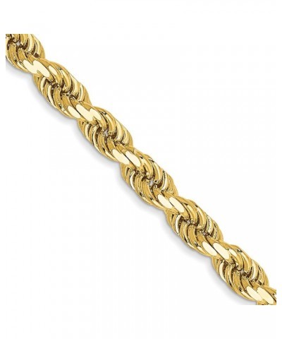 10k Yellow Gold 3.5mm Semi-solid Diamond Cut Rope Chain -16.0" 18.0" 20.0" 22.0" 24.0 20.0 Inches $150.04 Necklaces