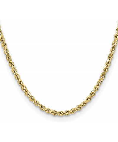 10k Yellow Gold 3.5mm Semi-solid Diamond Cut Rope Chain -16.0" 18.0" 20.0" 22.0" 24.0 20.0 Inches $150.04 Necklaces