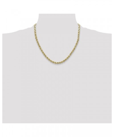 10k Yellow Gold 3.5mm Semi-solid Diamond Cut Rope Chain -16.0" 18.0" 20.0" 22.0" 24.0 20.0 Inches $150.04 Necklaces